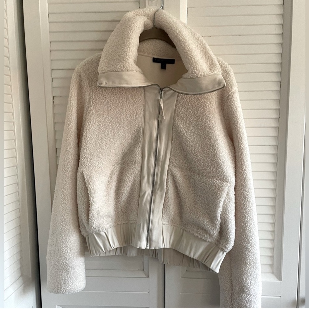 BANANA REPUBLIC OUTLET | White Zip-up Bomber Jacket Size XS